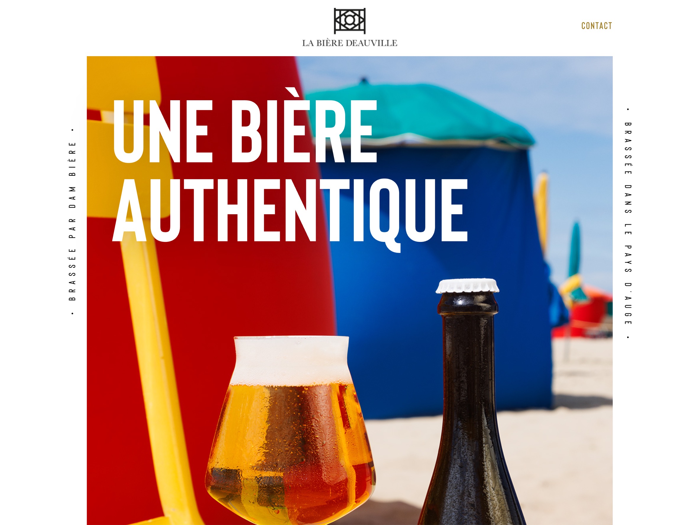 Direction artistique et webdesign pour le lancement de La Bière Deauville — Visuel 1