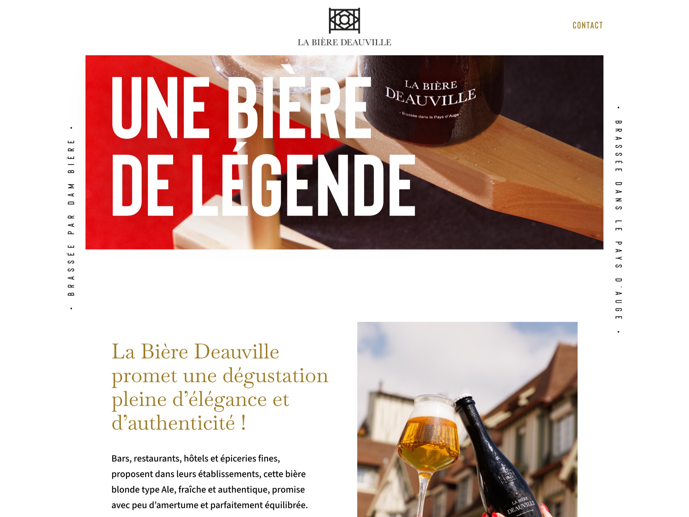 Direction artistique et webdesign pour le lancement de La Bière Deauville — Visuel 2