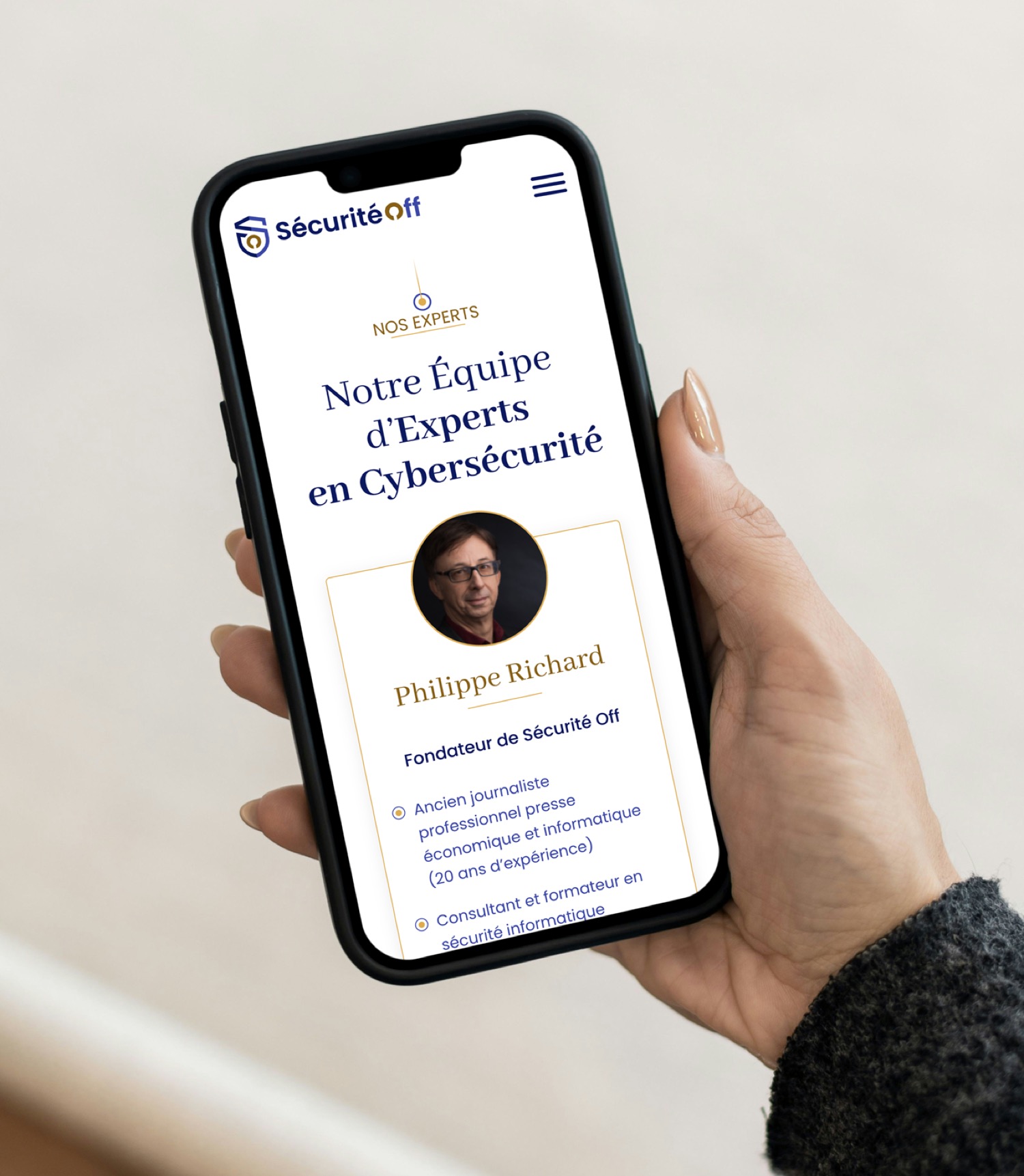 Refonte du site vitrine de Sécurité Off — Visuel du projet