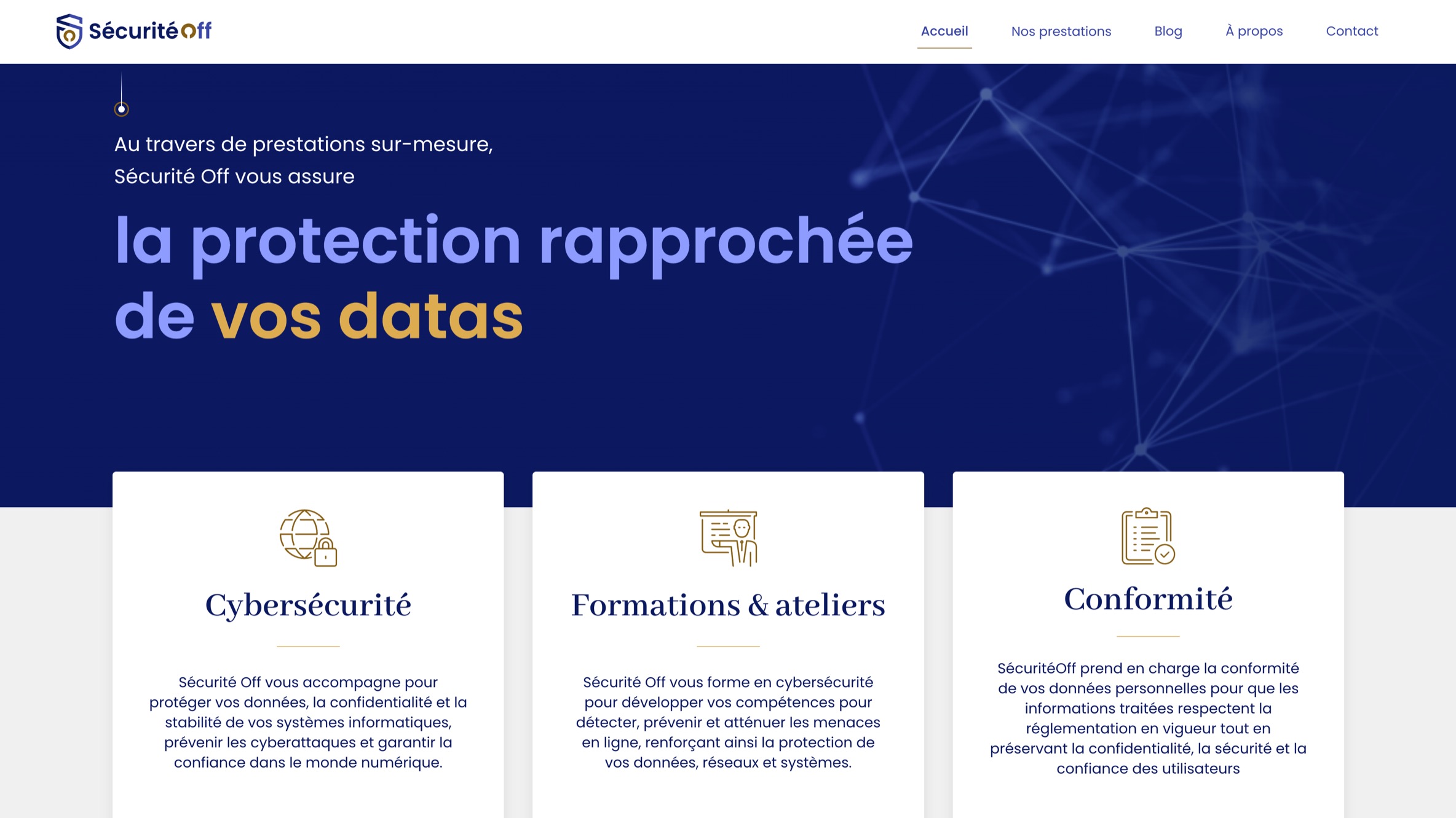 Refonte du site vitrine de Sécurité Off — Visuel 1