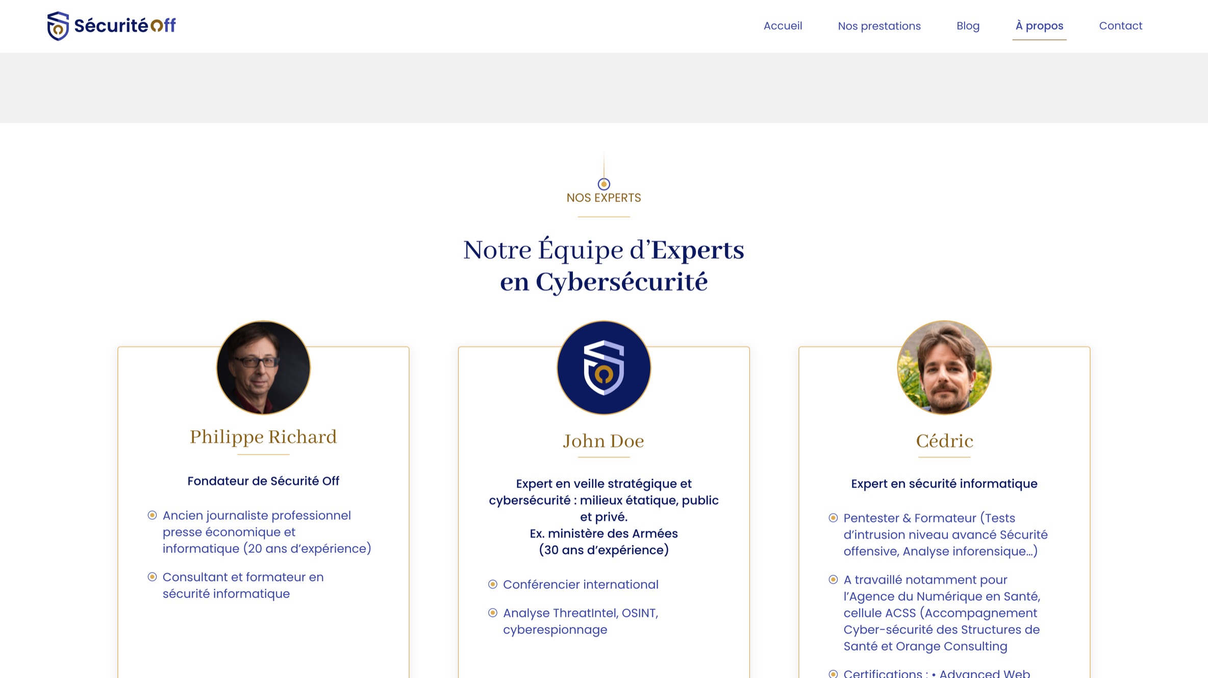 Refonte du site vitrine de Sécurité Off — Visuel 3
