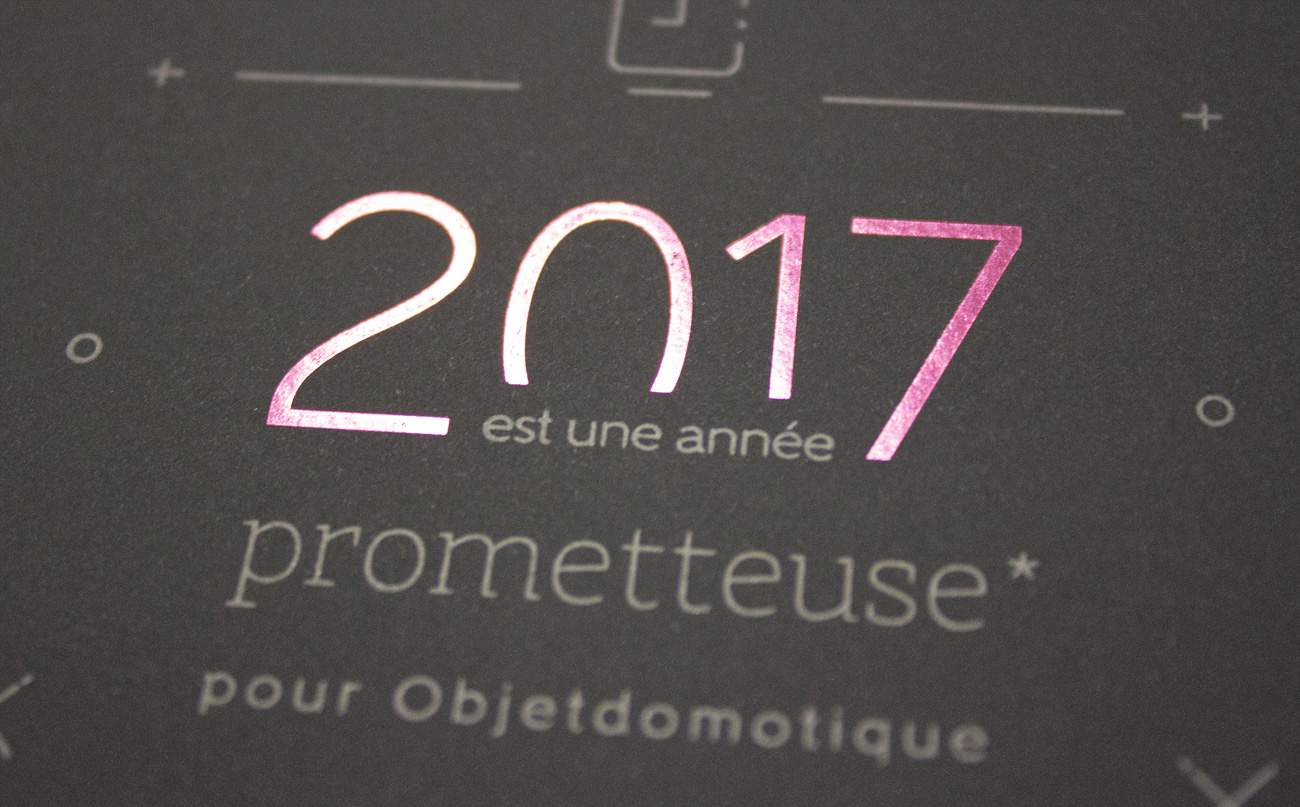 Création d'une carte de Vœux 2017 pour ObjetDomotique