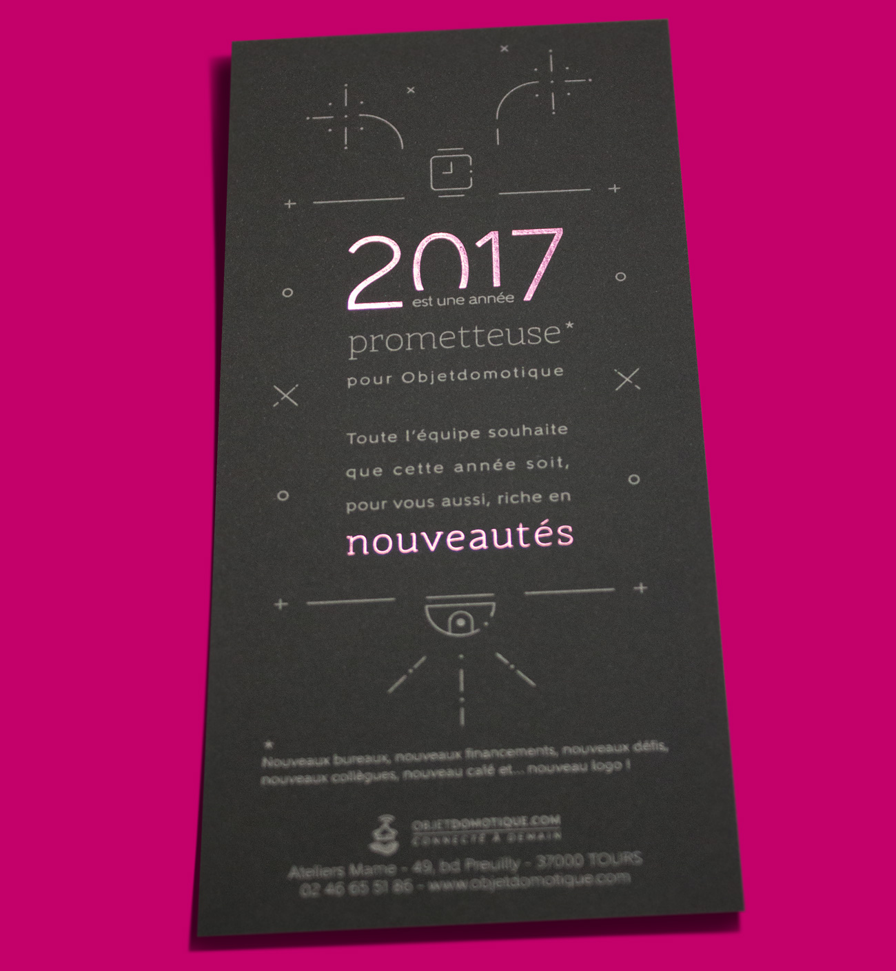 Création d'une carte de Vœux 2017 pour ObjetDomotique