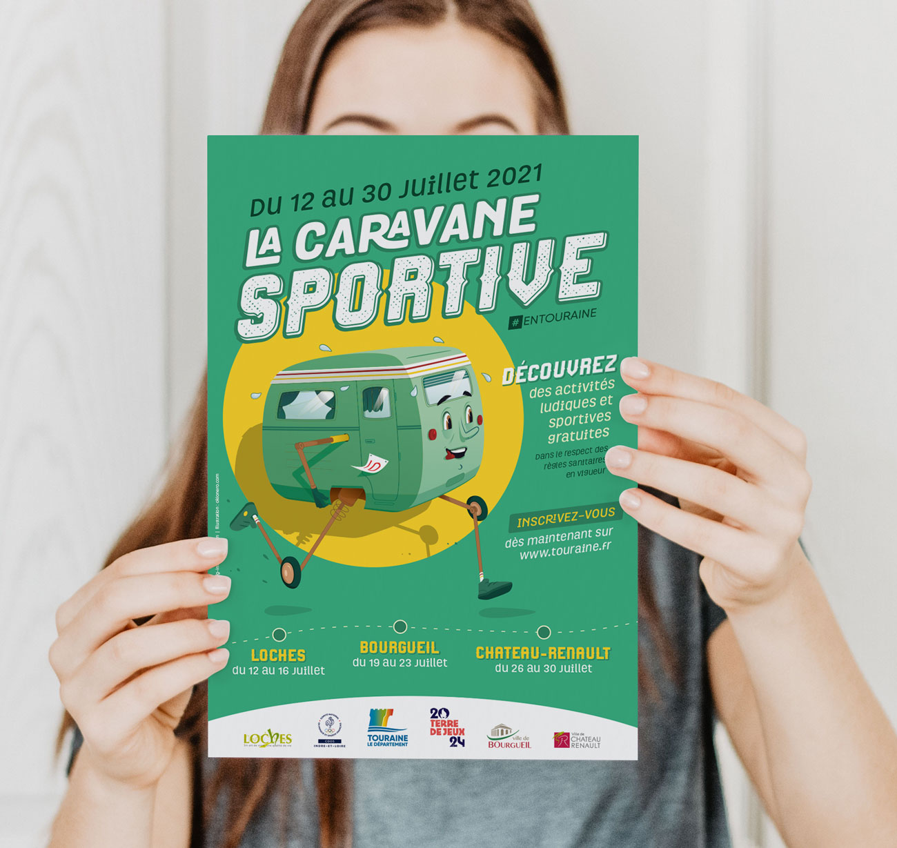 Creation visuel affiche programme la caravane sportive