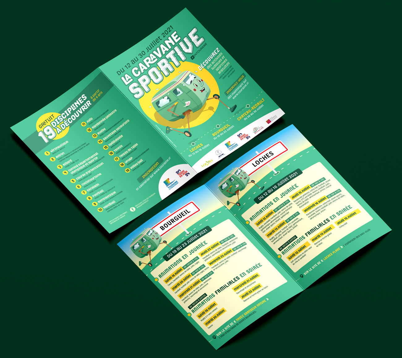 Creation visuel affiche programme la caravane sportive