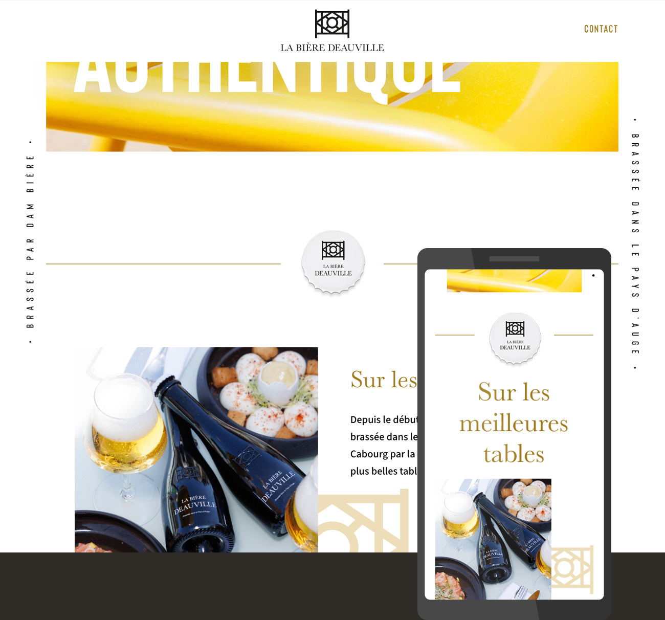 Webdesign et UI/UX Design pour La Bière Deauville